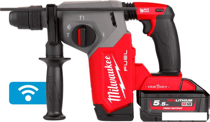 Перфоратор Milwaukee M18 FUEL M18ONEFHX-552X 4933478504 (с 2-мя АКБ, кейс)- фото2