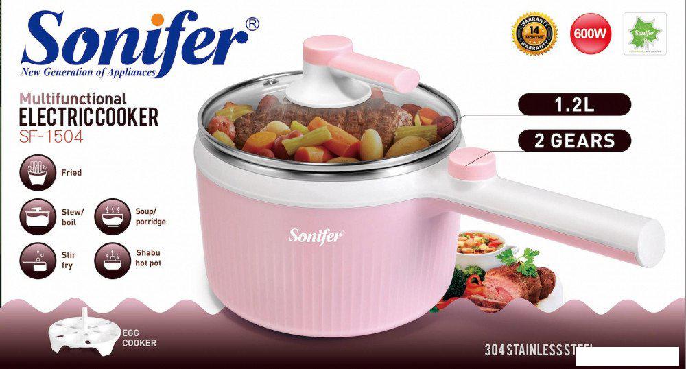 Электрокастрюля Sonifer SF-1504 (розовый)- фото