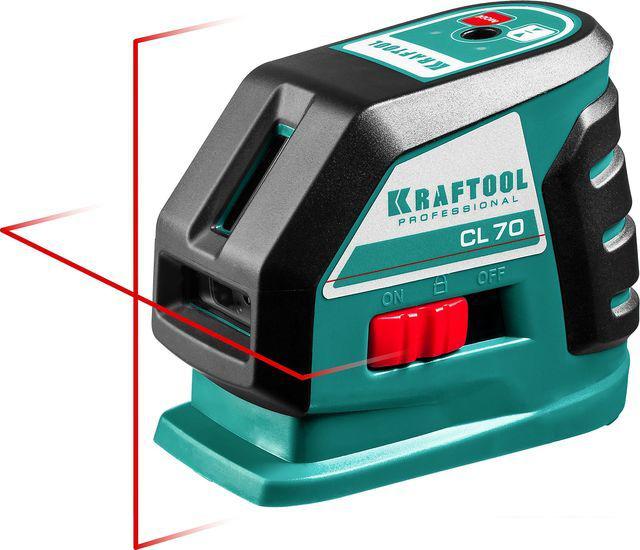 Лазерный нивелир KRAFTOOL CL-70-4 34660-4 (с держателем и детектором, кейс)- фото2