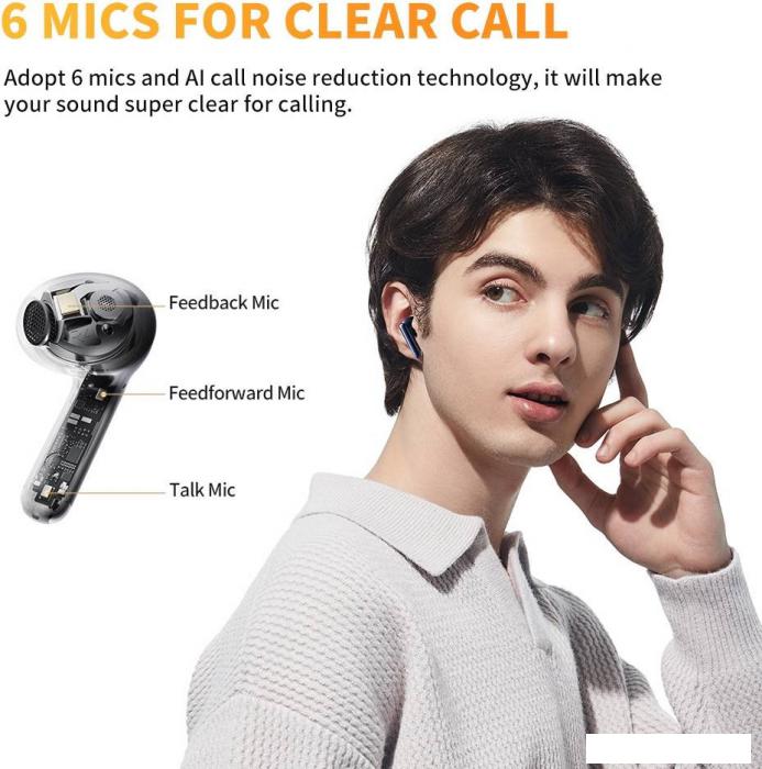 Наушники QCY AilyBuds Pro (темно-синий)- фото2