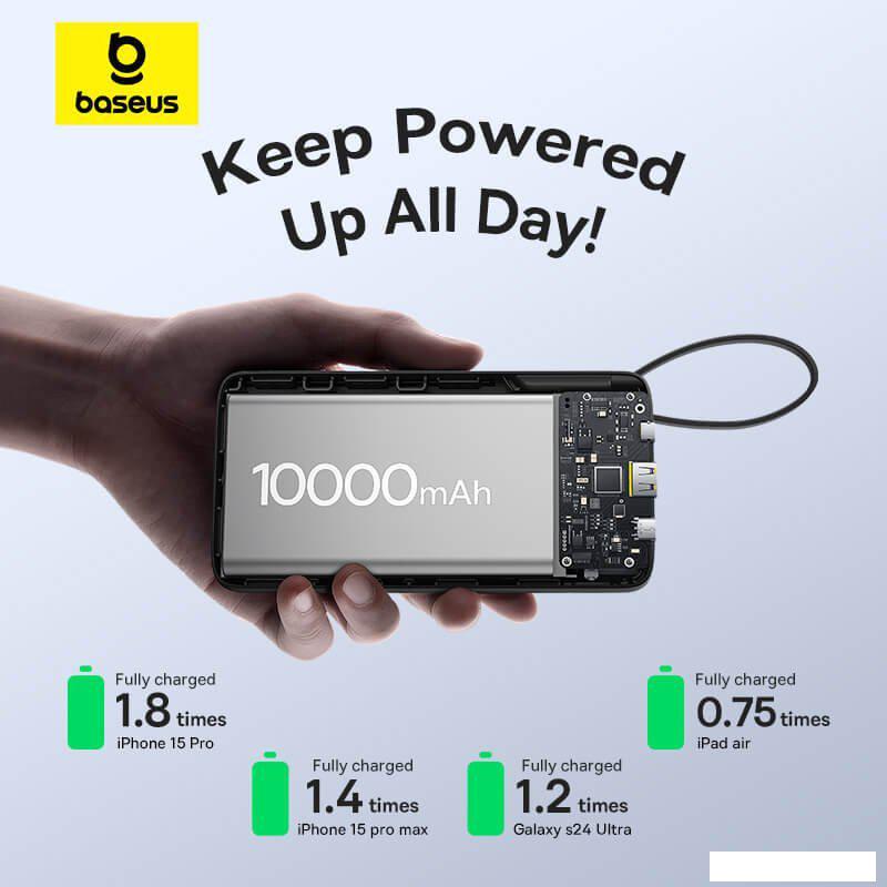 Внешний аккумулятор Baseus Bipow 2 Power Bank 10000mAh (черный)- фото4