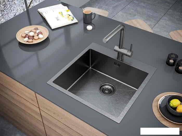 Кухонная мойка Paulmark Kroner PM215151-GM- фото4