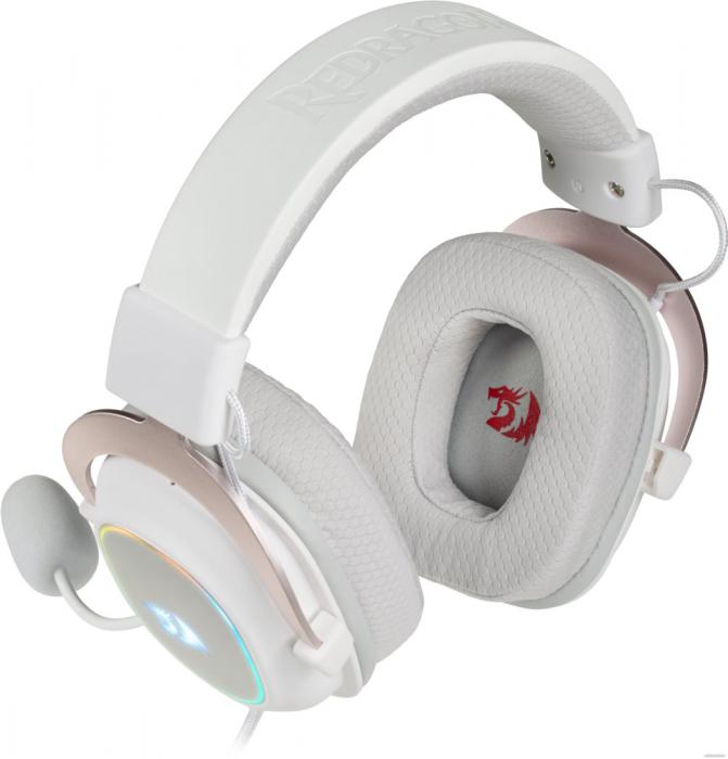 Наушники Redragon Zeus X (белый/розовый)- фото3