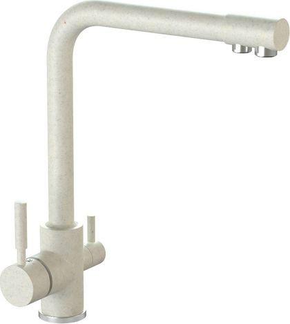 Смеситель MARRBAXX Карельский камень КМ006/Q7 (белый/хлопок)- фото