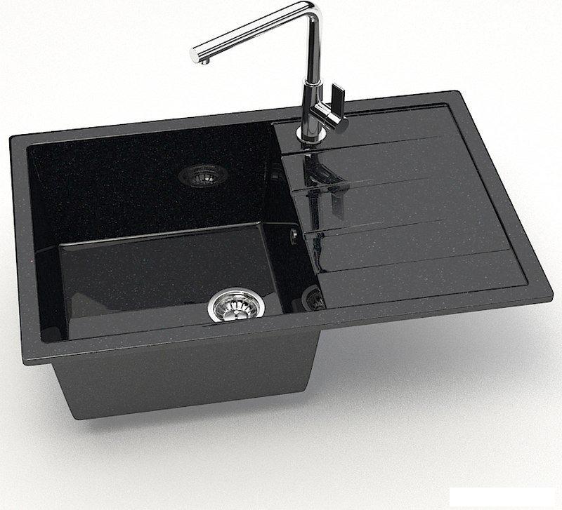 Кухонная мойка MARRBAXX 161/Q4 F161Q004 (черный)- фото2