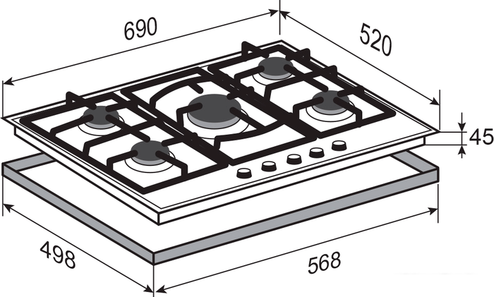 Варочная панель Zigmund & Shtain M 26.7 W- фото4