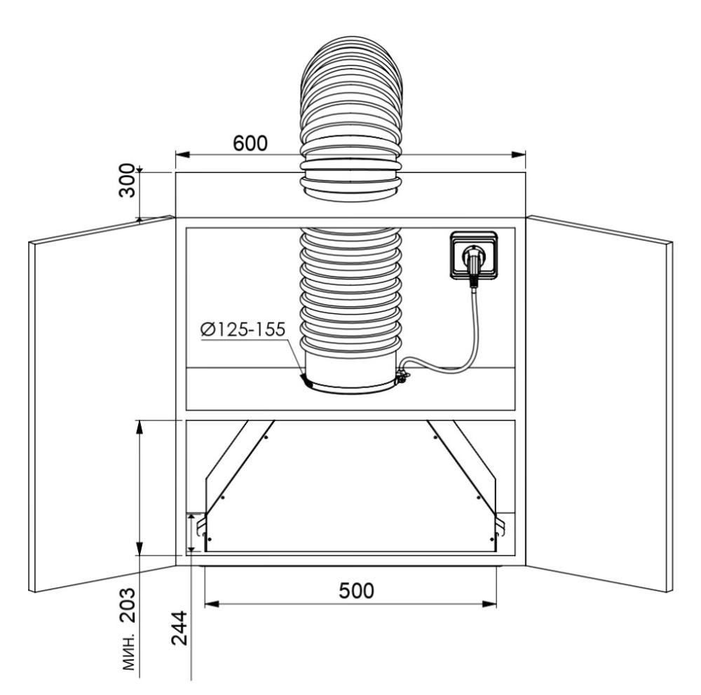 Кухонная вытяжка ZUGEL ZHI523W- фото2