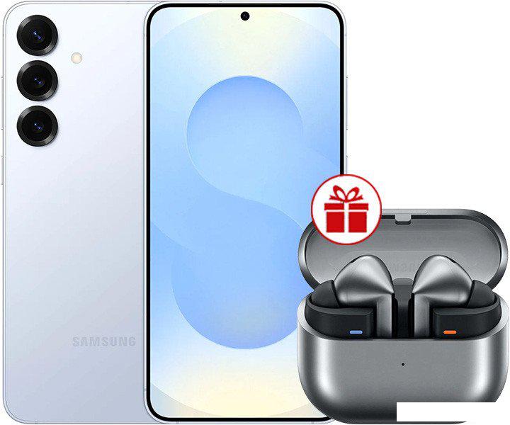 Смартфон Samsung Galaxy S25+ SM-S936B 12GB/256GB (голубой) и наушники Samsung Galaxy Buds 3 Pro по акции- фото