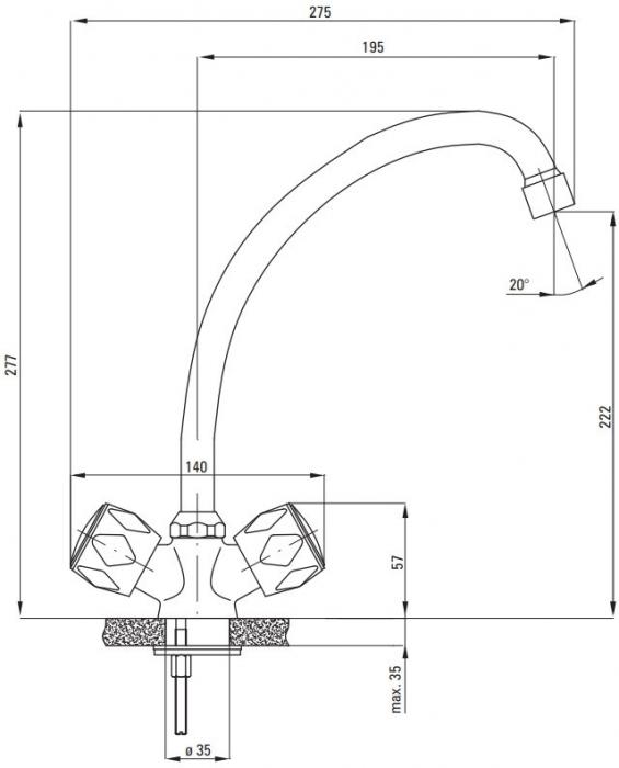 Смеситель Deante Teno BON 060D- фото2