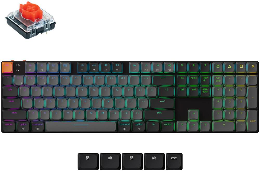 Клавиатура Keychron K5 Version 2 K5X-H1 (Gateron Low Profile Red 2.0)- фото