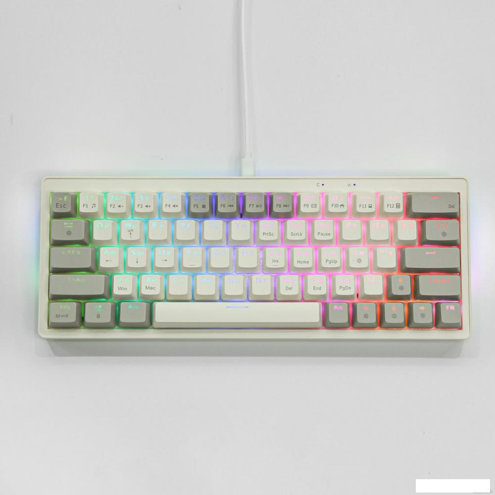 Клавиатура Cyberlynx ZA63 Pro Beige Gray Yellow (TNT Yellow)- фото2