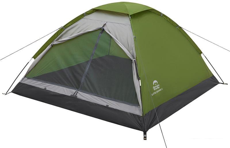 Треккинговая палатка Jungle Camp Lite Dome 3 (зеленый/серый)- фото