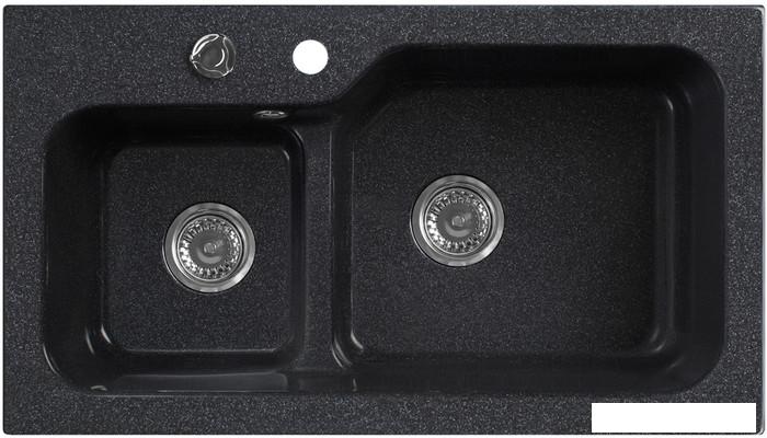 Кухонная мойка Belux SG-REC-DUO 8045 (черный)