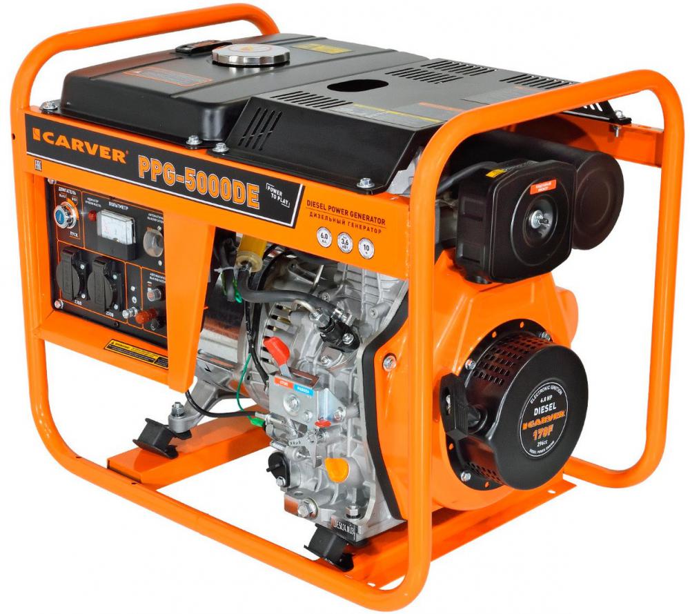 Дизельный генератор Carver PPG-5000DE- фото