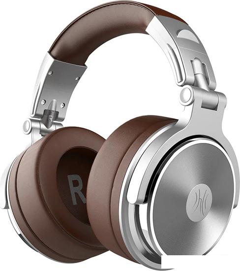 Наушники OneOdio Studio Pro 30 (серебристый/коричневый)