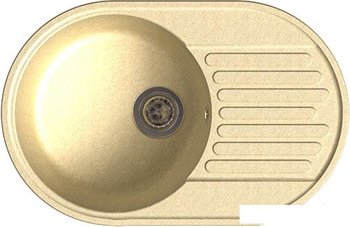 Кухонная мойка GranFest QUARZ Z-18 (бежевый)- фото