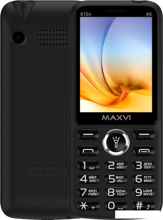 Телефон Maxvi K15n 4G (черный)- фото