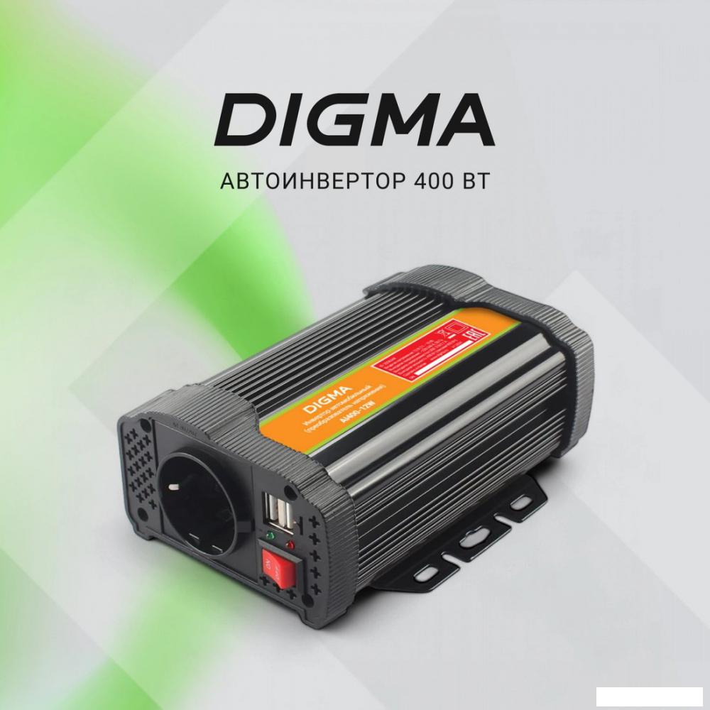 Автомобильный инвертор Digma AI400-12W- фото2