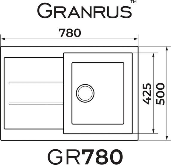 Кухонная мойка Granrus GR-780 (песочный)- фото2