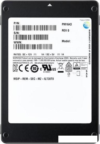 SSD Samsung PM1643a 7.68TB MZILT7T6HALA-00007