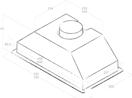 Кухонная вытяжка Jetair Viera GR/A/52 PRF0153828- фото2