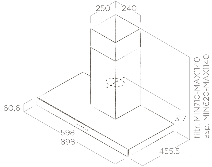 Кухонная вытяжка Elica Joy BLIX/A/90 PRF0104626A- фото4