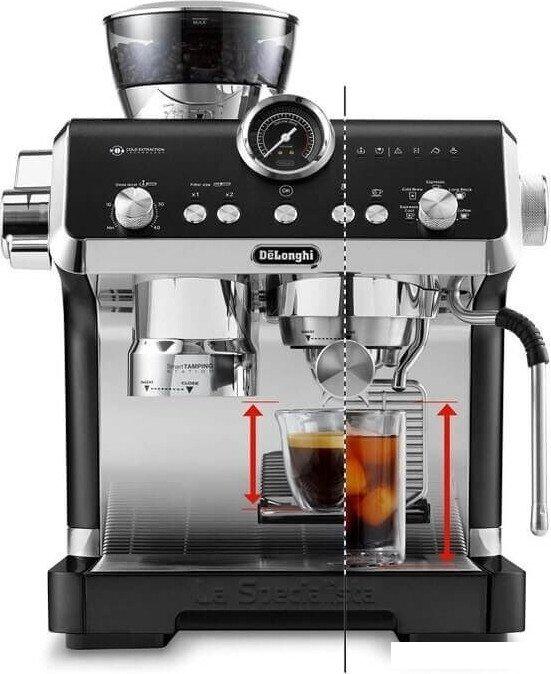 Рожковая кофеварка DeLonghi La Specialista Opera EC9555.BK- фото4