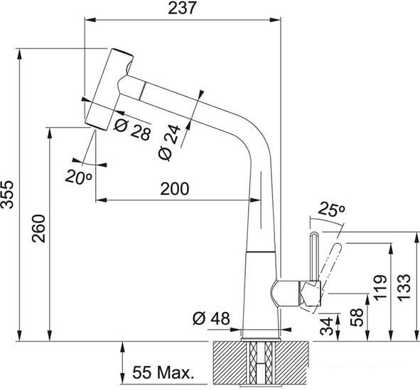 Смеситель Franke Icon 115.0625.189 (сталь)- фото3