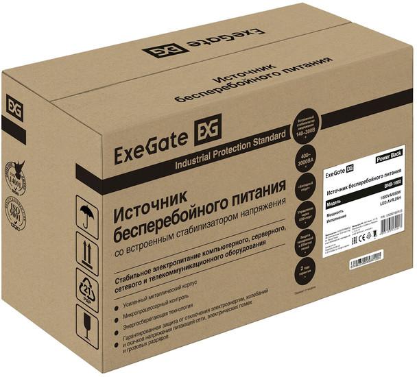 Источник бесперебойного питания ExeGate Power Back BNB-1000.LED.AVR.2SH EX292785RUS- фото4
