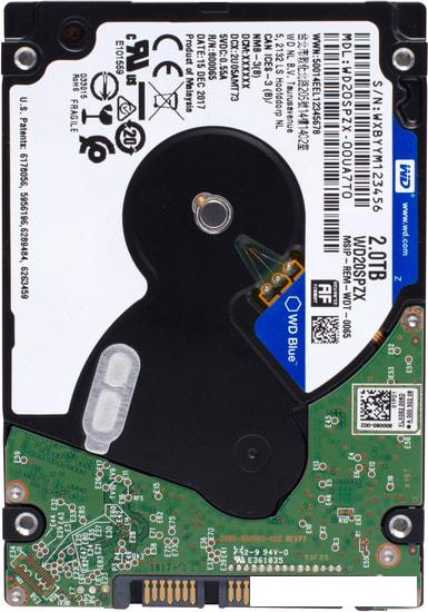 Жесткий диск WD Blue Mobile 2TB WD20SPZX- фото2