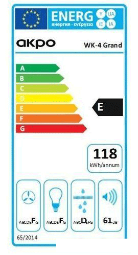 Кухонная вытяжка Akpo Grand eco 60 WK-4 (черный)- фото3