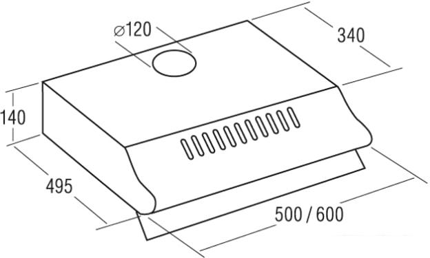Кухонная вытяжка CATA P 3050 X/L 02096303- фото2