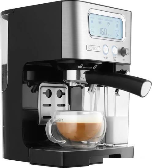 Рожковая помповая кофеварка Sencor SES 4090 SS- фото3