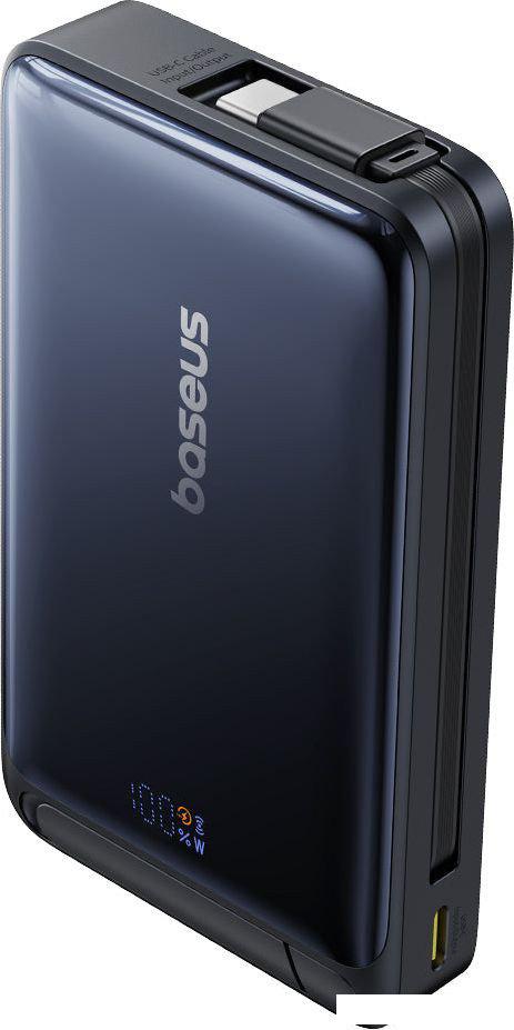 Внешний аккумулятор Baseus Nomos Qi2 Magnetic Power Bank 10000mAh (черный)- фото2