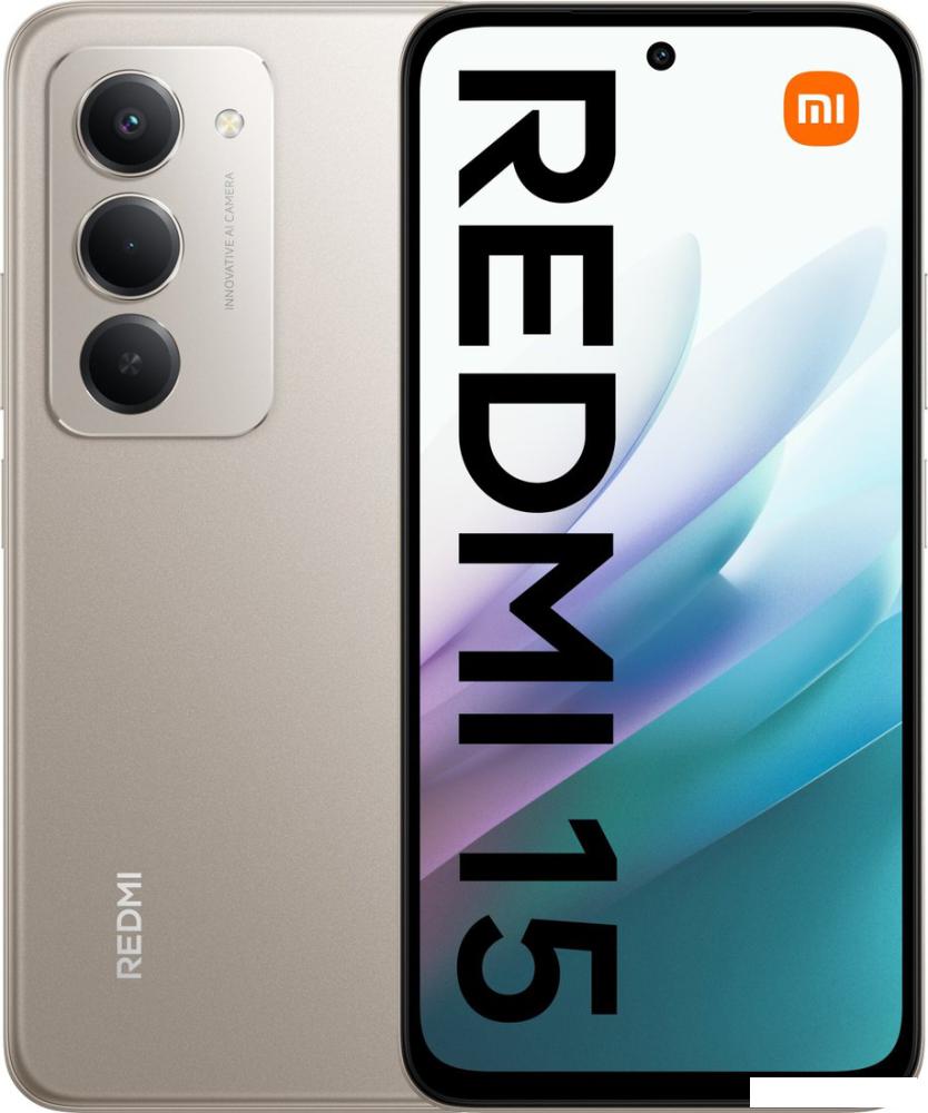Телефон Xiaomi Redmi 15 4G 6GB/128GB европейская версия (титановый)