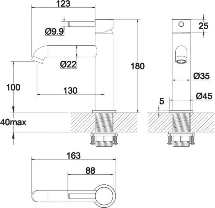 Смеситель Whitecross Y Y1211GLB (брашированное золото)- фото3