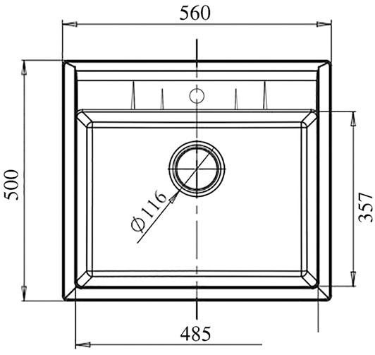 Кухонная мойка GranFest Quadro GF-Q561 (серый)- фото2