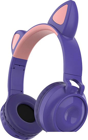 Наушники QUMO Party Cat 32304 (фиолетовый)- фото
