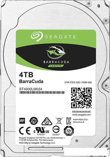 Жесткий диск Seagate Barracuda 4TB [ST4000LM024]- фото
