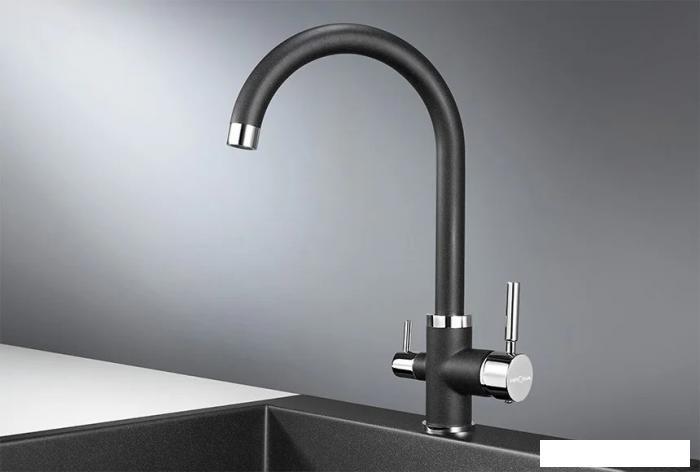 Смеситель Krona Brunnen H270 1 КА-00006917 (черный)- фото2