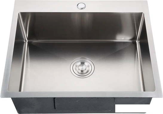 Кухонная мойка GranFest Metal нержавеющая сталь AISI 304 GF-6045 (с сифоном)- фото