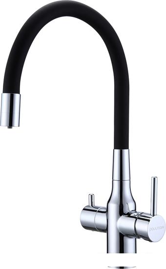 Смеситель Paulmark Salix Sa213419-NI (черный/никель)- фото