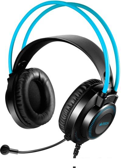Наушники A4Tech Fstyler FH200U (серый/голубой)- фото3