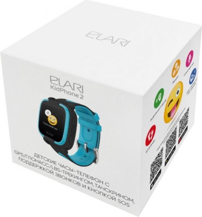 Детские умные часы Elari KidPhone 2 (черный/синий)- фото2