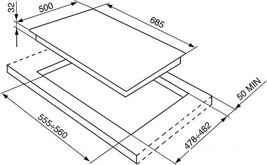 Варочная панель Smeg SRV876POGH- фото3