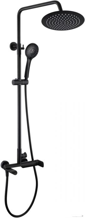 Душевая система Rubineta Olo BK + Ultra-10 SW DV3/4 BK 625123- фото
