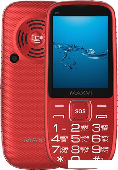 Мобильный телефон Maxvi B9 (красный)- фото