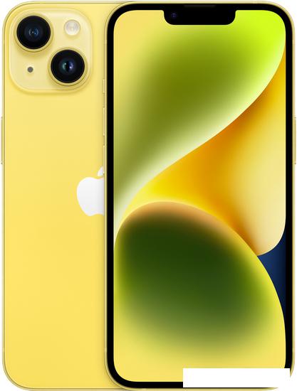 Смартфон Apple iPhone 14 128GB (желтый)- фото