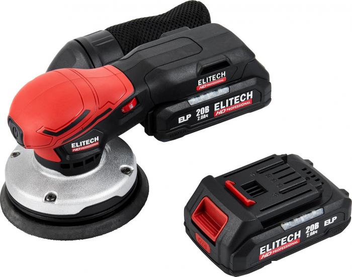 Эксцентриковая шлифмашина ELITECH COS 2012SL E2213.045.01 (с 2-мя АКБ)- фото2