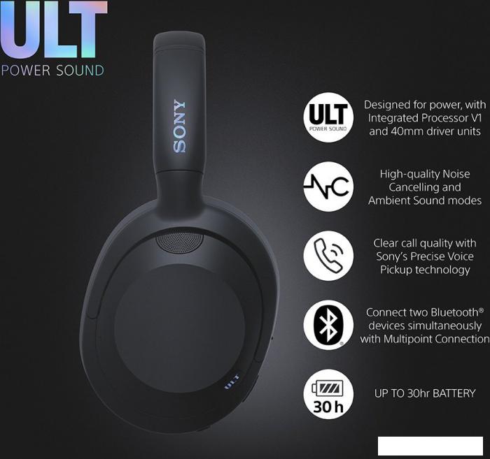 Наушники Sony ULT Power Sound Wear WH-ULT900N (черный)- фото2